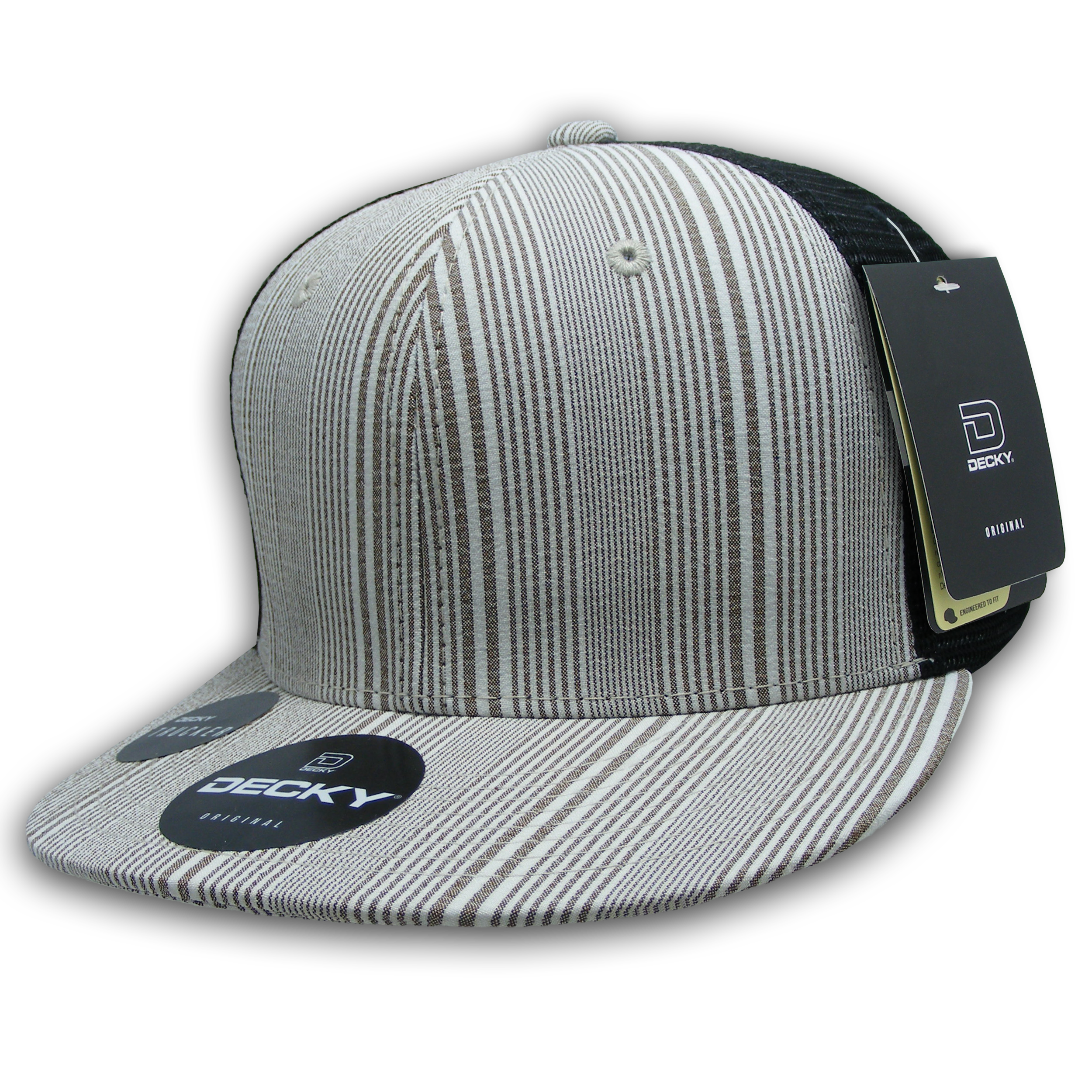 6 Panel High Profile Structured Plaid Trucker