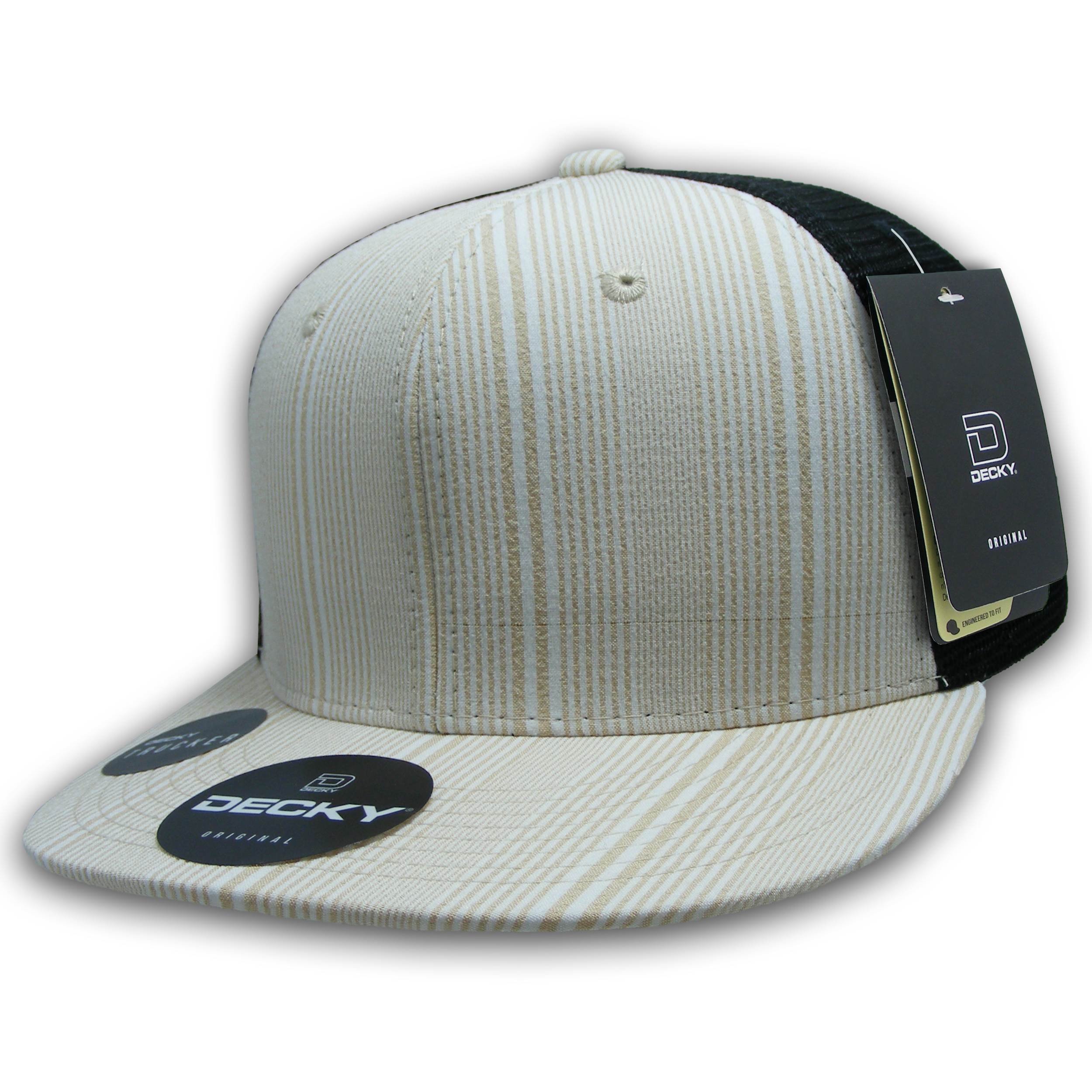 6 Panel High Profile Structured Plaid Trucker