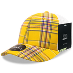 6 Panel Mid Profile Structured Plaid Trucker