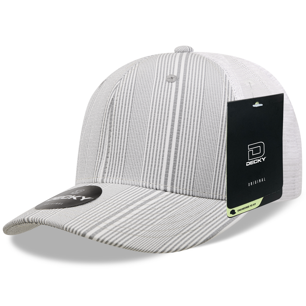 6 Panel Mid Profile Structured Plaid Trucker