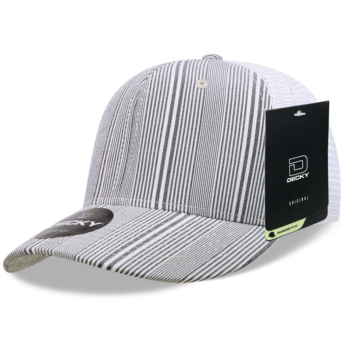 6 Panel Mid Profile Structured Plaid Trucker