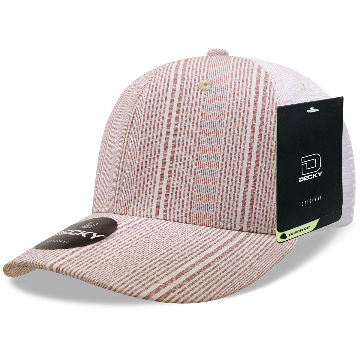 6 Panel Mid Profile Structured Plaid Trucker