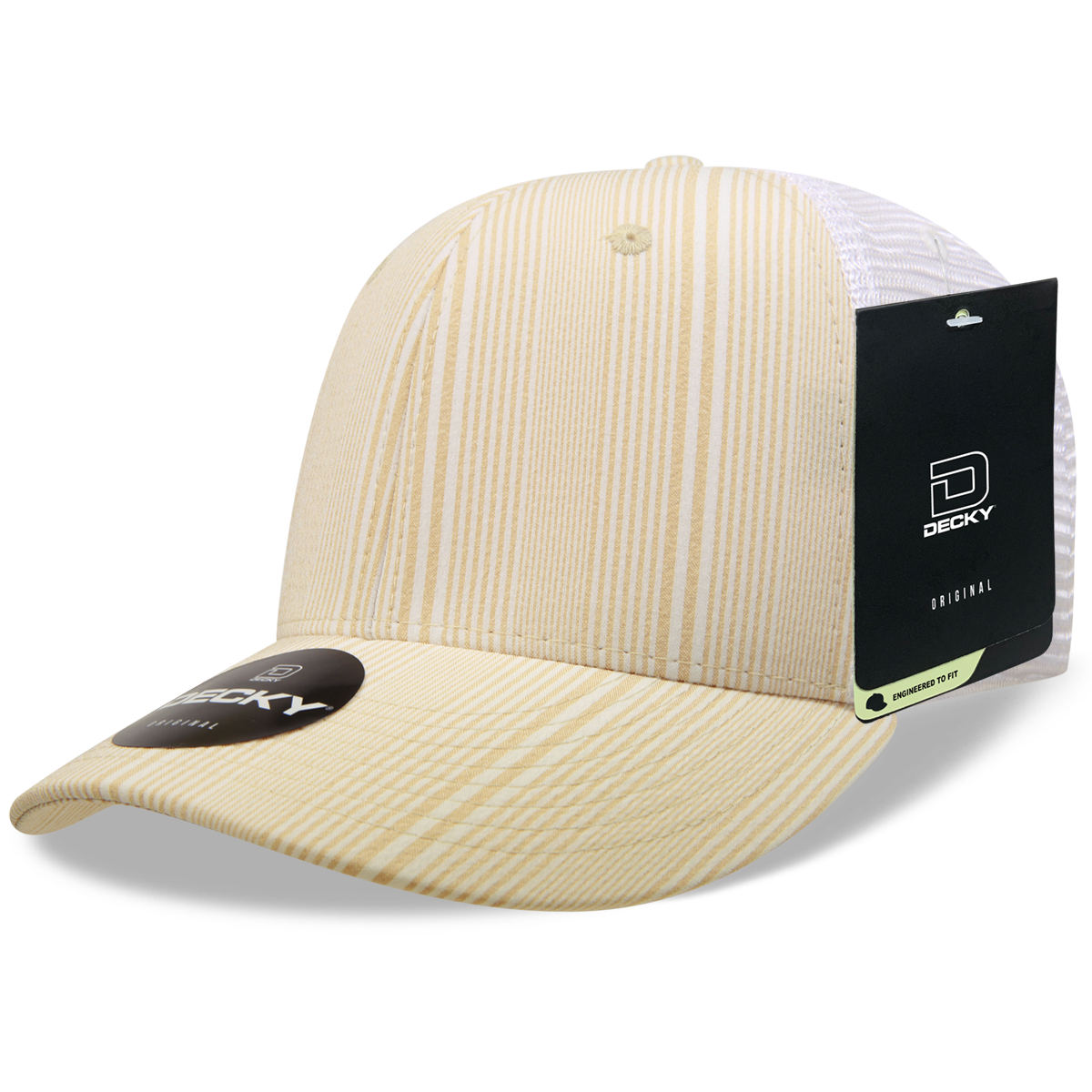 6 Panel Mid Profile Structured Plaid Trucker