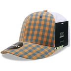 6 Panel Mid Profile Structured Plaid Trucker