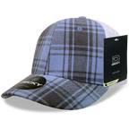 6 Panel Mid Profile Structured Plaid Trucker