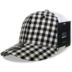 6 Panel Mid Profile Structured Plaid Trucker
