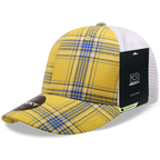 6 Panel Mid Profile Structured Plaid Trucker