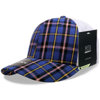 6 Panel Mid Profile Structured Plaid Trucker