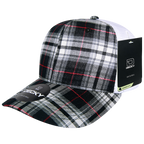 6 Panel Mid Profile Structured Plaid Trucker