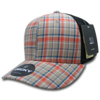 6 Panel Mid Profile Structured Plaid Trucker