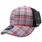 6 Panel Mid Profile Structured Plaid Trucker
