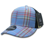 6 Panel Mid Profile Structured Plaid Trucker