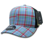 6 Panel Mid Profile Structured Plaid Trucker