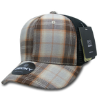 6 Panel Mid Profile Structured Plaid Trucker