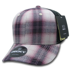 6 Panel Mid Profile Structured Plaid Trucker