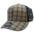 6 Panel Mid Profile Structured Plaid Trucker