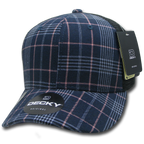 6 Panel Mid Profile Structured Plaid Trucker