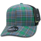 6 Panel Mid Profile Structured Plaid Trucker