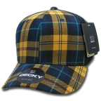 6 Panel Mid Profile Structured Plaid Trucker