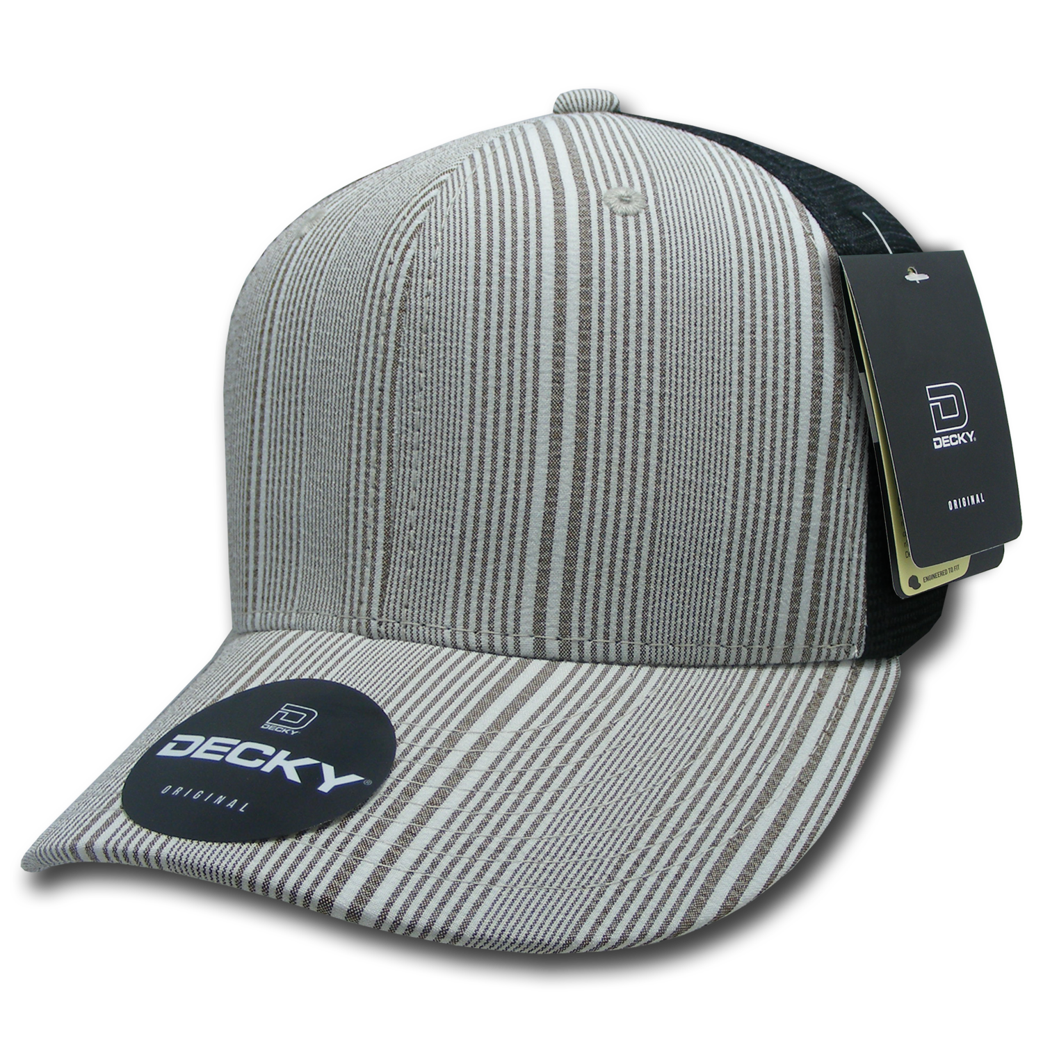 6 Panel Mid Profile Structured Plaid Trucker