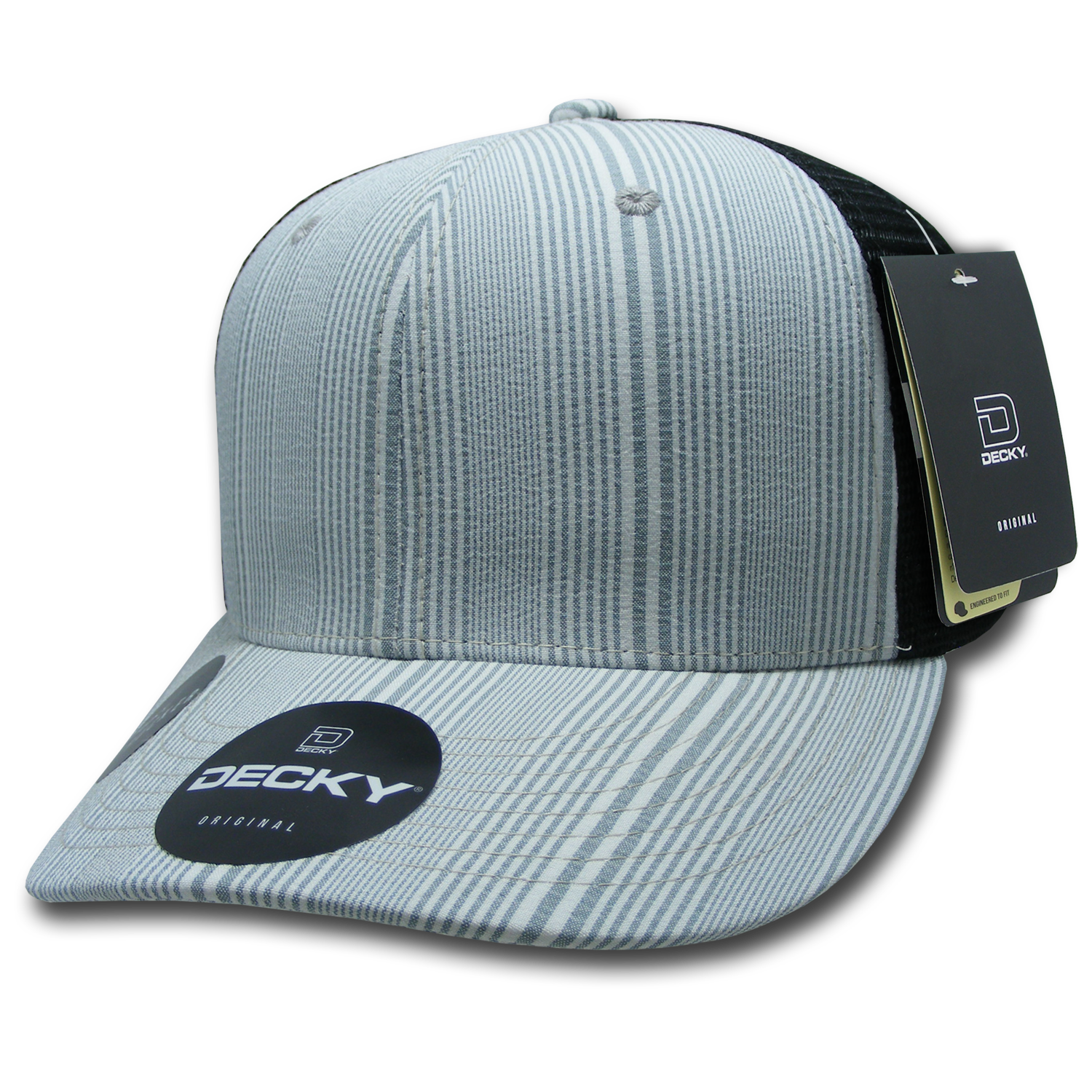 6 Panel Mid Profile Structured Plaid Trucker