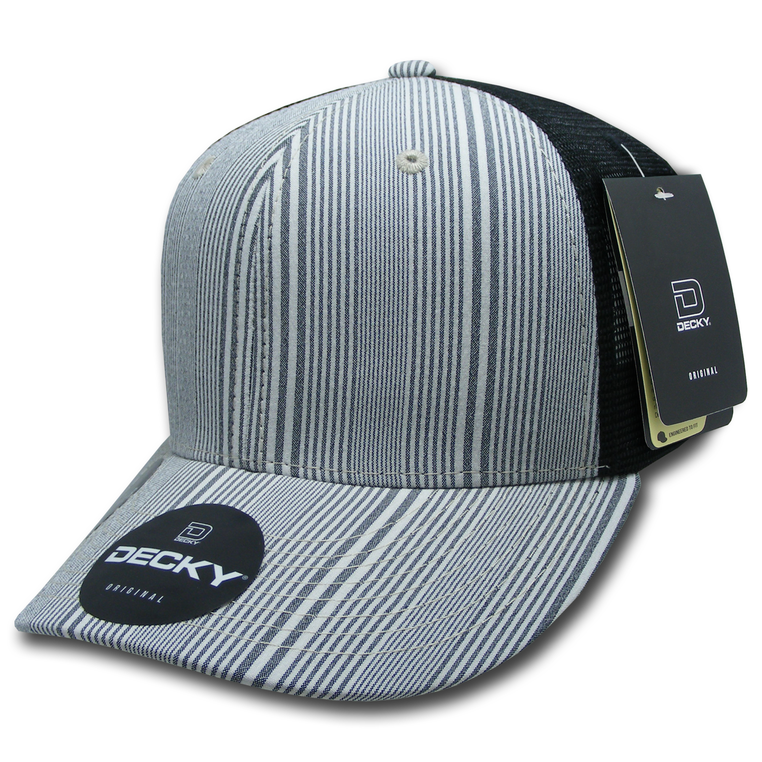 6 Panel Mid Profile Structured Plaid Trucker