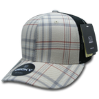 6 Panel Mid Profile Structured Plaid Trucker