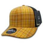 6 Panel Mid Profile Structured Plaid Trucker