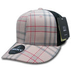 6 Panel Mid Profile Structured Plaid Trucker