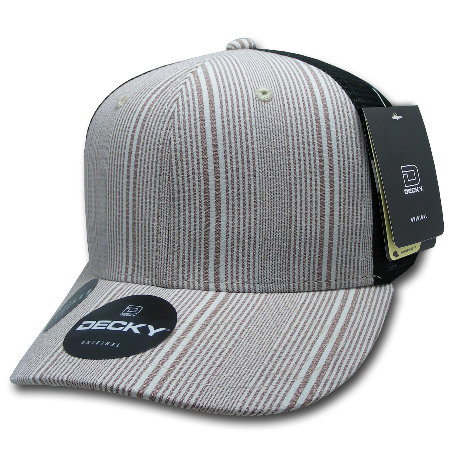 6 Panel Mid Profile Structured Plaid Trucker