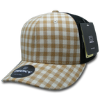 6 Panel Mid Profile Structured Plaid Trucker
