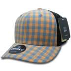 6 Panel Mid Profile Structured Plaid Trucker