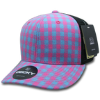 6 Panel Mid Profile Structured Plaid Trucker