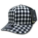 6 Panel Mid Profile Structured Plaid Trucker