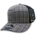 6 Panel Mid Profile Structured Plaid Trucker