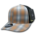 6 Panel Mid Profile Structured Plaid Trucker