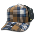 6 Panel Mid Profile Structured Plaid Trucker