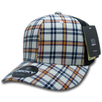 6 Panel Mid Profile Structured Plaid Trucker