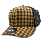 6 Panel Mid Profile Structured Plaid Trucker