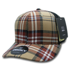 6 Panel Mid Profile Structured Plaid Trucker