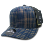 6 Panel Mid Profile Structured Plaid Trucker