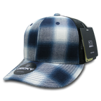 6 Panel Mid Profile Structured Plaid Trucker