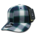 6 Panel Mid Profile Structured Plaid Trucker