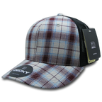 6 Panel Mid Profile Structured Plaid Trucker