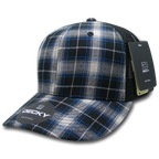 6 Panel Mid Profile Structured Plaid Trucker