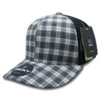6 Panel Mid Profile Structured Plaid Trucker