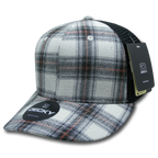 6 Panel Mid Profile Structured Plaid Trucker