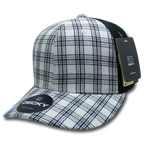 6 Panel Mid Profile Structured Plaid Trucker