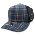 6 Panel Mid Profile Structured Plaid Trucker