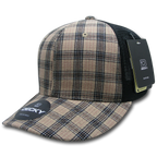 6 Panel Mid Profile Structured Plaid Trucker